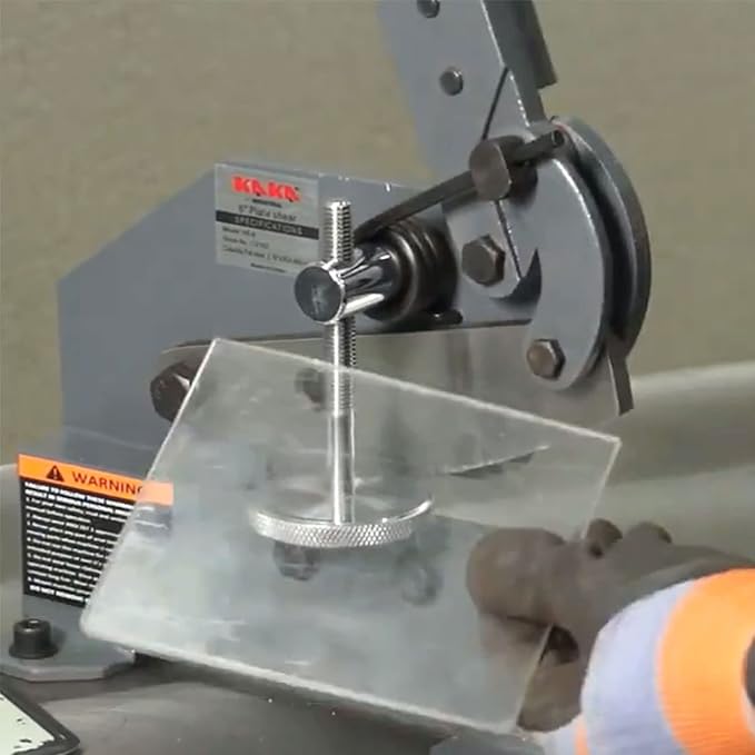 KAKA INDUSTRIAL Manual Metal Shear HS-12, 12 inch Throatless Cutting Machine - Image 2