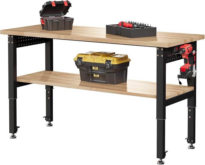 SPECRAFT Adjustable 2-Tier Workbench - Image 8