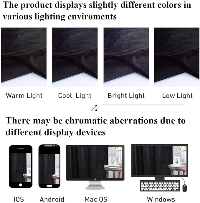 StangH Black Blackout Curtains 105 inches Premium Velvet Thermal Insulated - Image 9