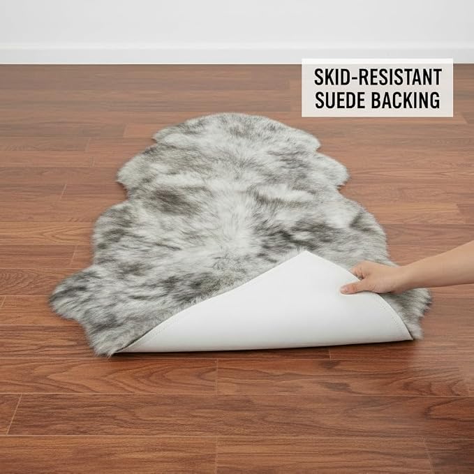 Premium Genuine Sheepskin Rug 2' x 6' Long Fur Soft & Natural Bedside Area Rug - Image 8