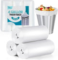 Clear Trash Bags 4-Gallon: Small Garbage Bags by YHEEL
