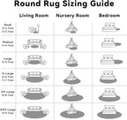 OLANLY Grey Round Rugs for Bedroom - Image 7