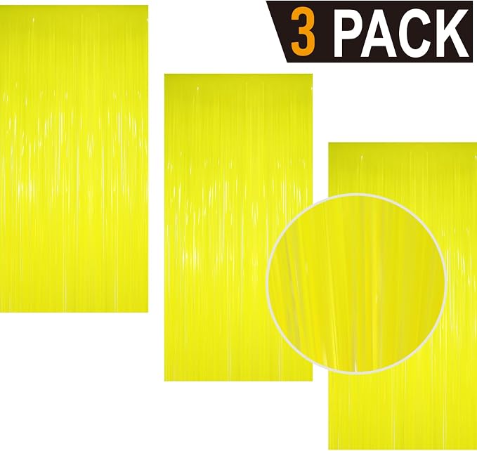 GOER 3.2 ft x 8.2 ft Metallic Tinsel Foil Fringe Curtains Party Photo Backdrop - Image 2
