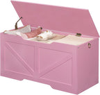 HOOBRO Storage Bench, 39.4" Retro Wooden Storage Chest - Image 7