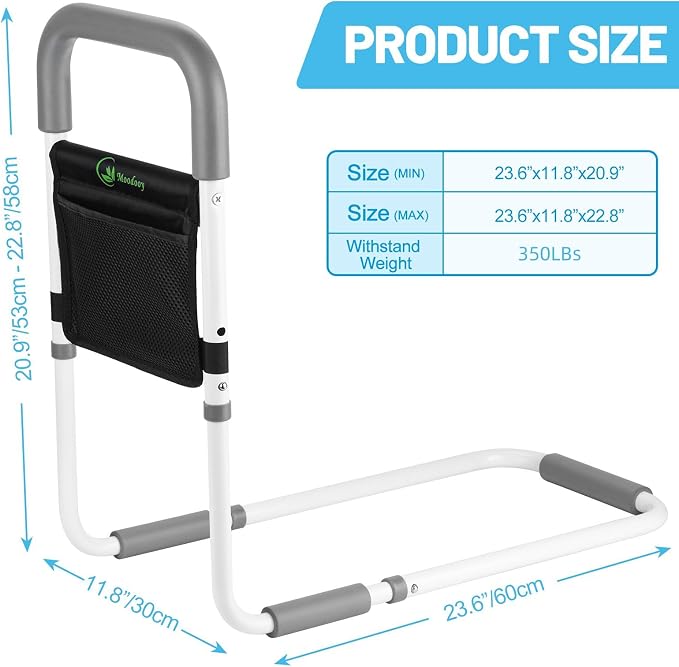Moodooy Bed Rails for Elderly Adults Safety, Bed Rail for Seniors, Bed Rails - Image 2