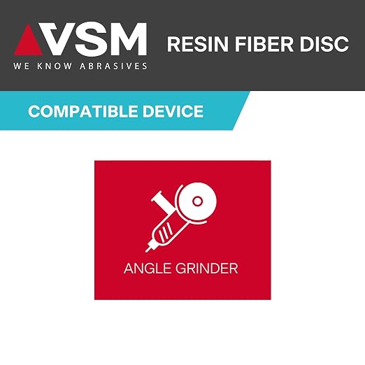 VSM 50-Pack - 4-1/2 inch 80 Grit - Ceramic Resin Fiber Discs - Image 5