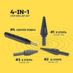 Lichamp Step Drill Bit Set for Metal Sheet Heavy Duty, 4-Piece Genuine M2 HSS - Image 7