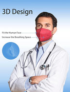 HUHETA KN95 Face Mask 60 Pack, 5-Ply Breathable & Comfortable Safety Mask - Image 5