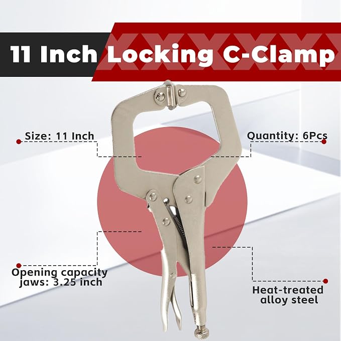 findmall 6Pcs 11 Inch Locking C Clamps - Image 4