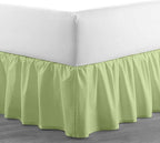 Sage Solid Ruffled Bed Skirt Full-XL-12 Inch Drop Split Corner, Microfiber - Image 4