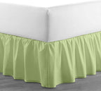 Sage Solid Ruffled Bed Skirt Queen-8 Inch Drop Split Corner, Microfiber Bedskirt - Image 4