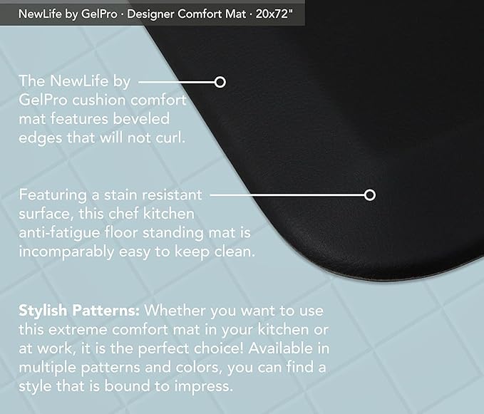 GelPro NewLife Designer Comfort Ergo-Foam Anti-Fatigue Kitchen Floor Mat - Image 4