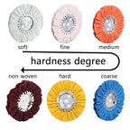 10" Blue Airway Buffing Wheel, 5/8'' Arbor Hole, 16 Plys/Coarse Polishing - Image 3