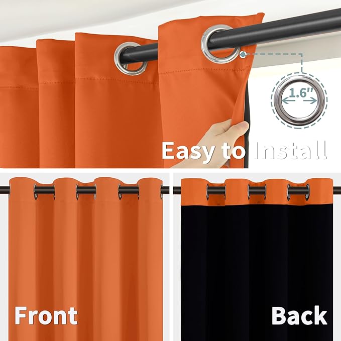 BGment Short 100% Blackout Curtains - Image 6