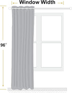 ChrisDowa 100% Blackout Light Grey Solid Curtains 96 Inches Long 2 Panels - Image 9