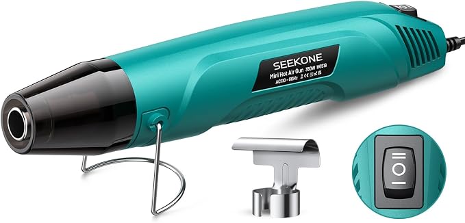 SEEKONE 350W Mini Heat Gun, Dual-Temp Model 500℉ & 842℉（260℃ & 450℃）Fast Heat by SEEKONE