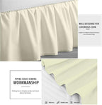 Sleepwell Ivory Solid Ruffled Bed Skirt Short Queen-24 Inch Drop Split Corner - Image 3