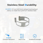 2.5 Inch Stainless Steel Welding Tacking Band Clamp, Clamp-On Exhaust Pipe - Image 2