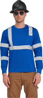 AYKRM Safety T Shirt Reflective High Visibility hi vis Long Sleeve T Shirt by AYKRM