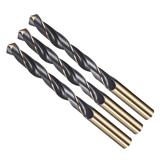 Drill Bit, 12.5mm Cutting Diameter, 4341 HSS Gold and Black 118° Cutting Angle by CoCud