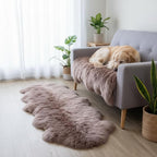 Premium Genuine Sheepskin Rug 2' x 6' Long Fur Soft & Natural Bedside Area Rug - Image 3