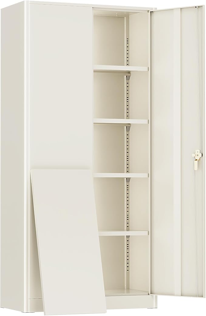 SUNCROWN 72" Metal Storage Cabinet by HOME