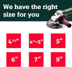 Metabo 4-1/2-5-Inch Angle Grinder, 11 Amp, 000 RPM, Non-Locking Paddle Switch - Image 8
