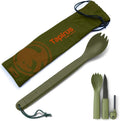 Tapirus Spork Tactical Green | BPA Free Spoon Fork, Stainless Steel Knife and by TapirusOutdoors