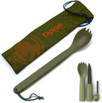 Tapirus Spork Tactical Green | BPA Free Spoon Fork, Stainless Steel Knife and by TapirusOutdoors