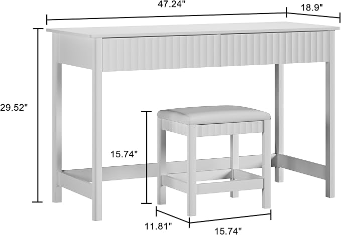 ChooChoo 47.2 Inch Modern Desk - Image 3