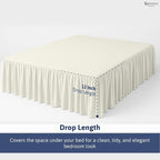 KRISHNA Ruffled Bed Skirt with Split Corners Full, 100% Microfiber Hotel Quality - Image 4