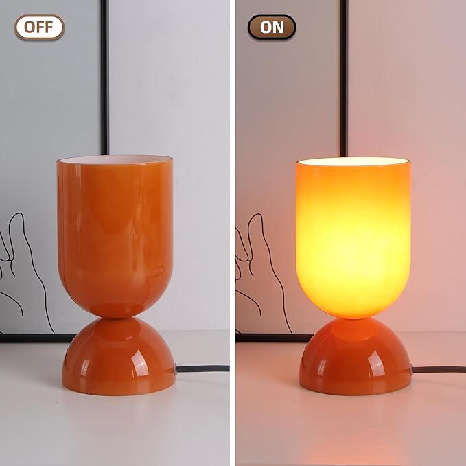 8.9" Modern Glass Table Lamp for Living Room, Dimmable Desk Lamps for Bedroom - Image 4