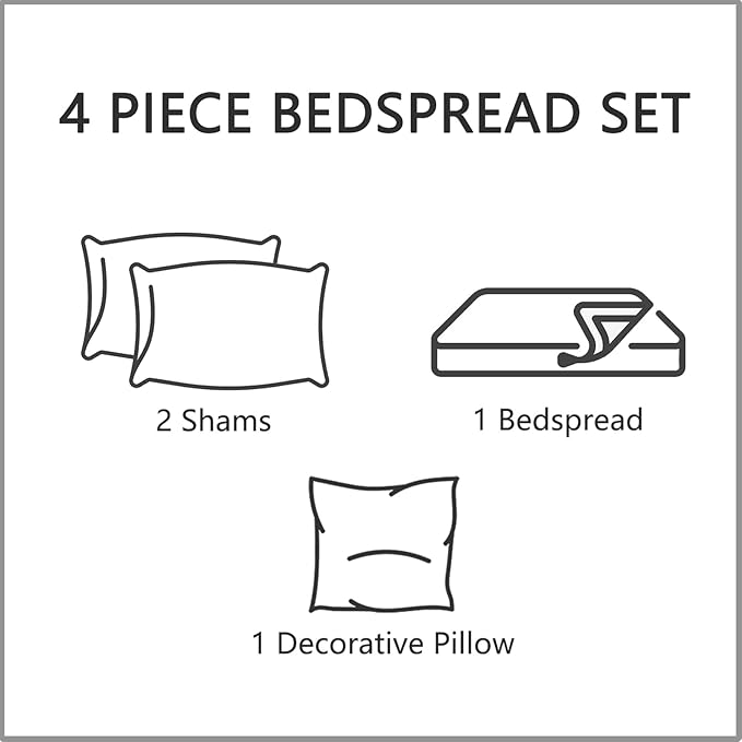 CHIXIN Oversized Bedspread Coverlet Set King Size - Image 5