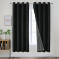 Joydeco Blackout Curtains 72 Inches Long 2 Panels Burg, Room Darkening Curtains by JOYDECO