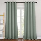 NICETOWN Sage Green Curtains 96 inches Long, Grommet Thermal Insulated Blackout by NICETOWN