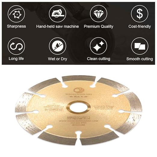 LSS 4 1/2 Inch Diamond Saw Blade, Dry or Wet Cutting Saw Blades - Image 4