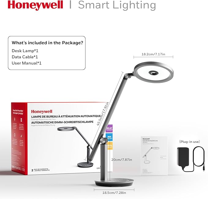 Honeywell Desk Lamp for Home Office, H6 Sunturalux™ Eye-Caring Led Desk Light - Image 7