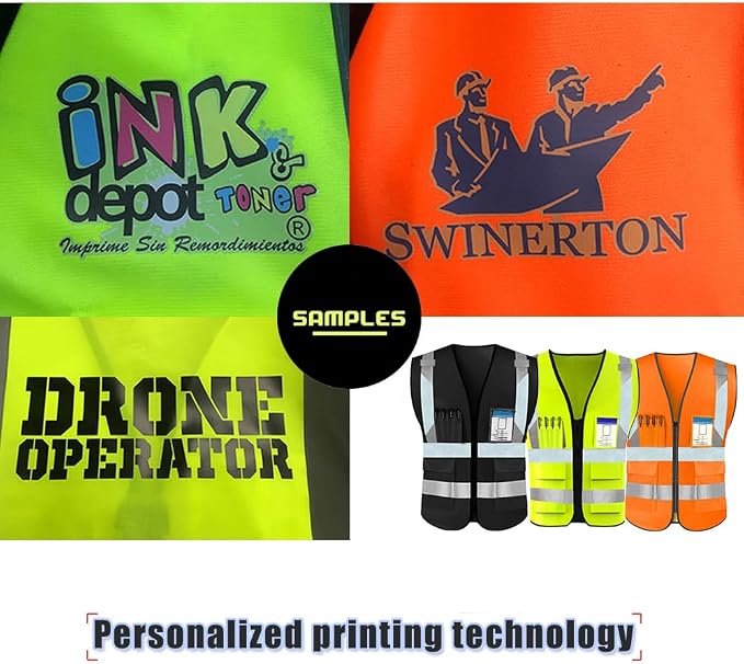 YOWESHOP High Reflective Visibility Safety Vest Custom Your Logo Safety Workwear - Image 3