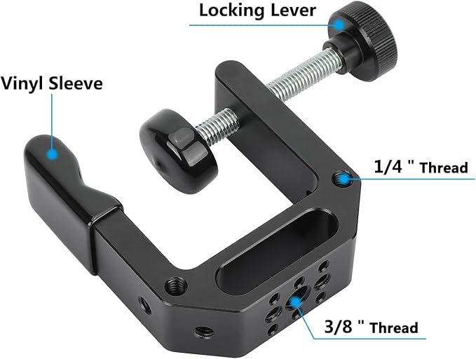 CAMVATE C Clamp with Multiple 1/4"-20 and 3/8"-16 Threads - Image 4