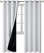 BGment Greyish White 100% Blackout Curtains - Image 8