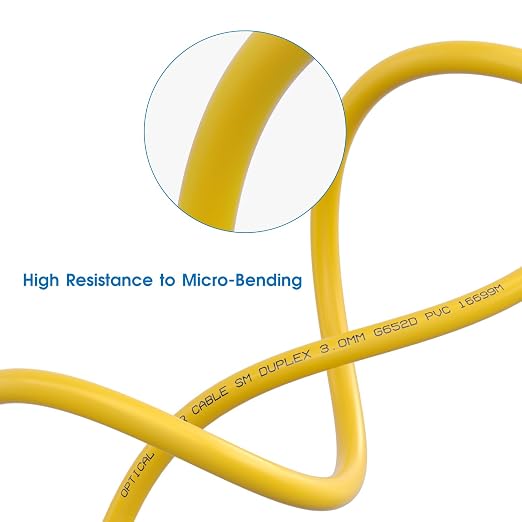 SC to SC Fiber Patch Cable, 1G/10GB Single Mode Duplex SC-SC 9/125um OD 3.0mm - Image 3
