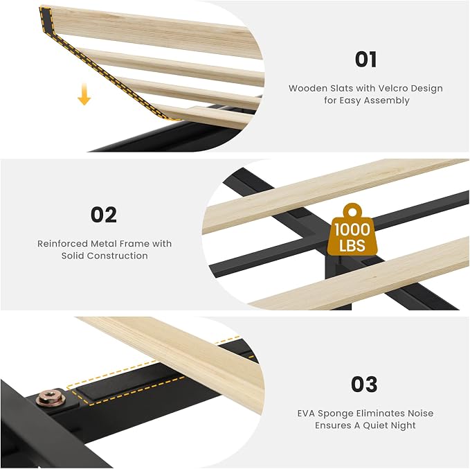 VIAGDO Full Size Bed Frame - Image 8