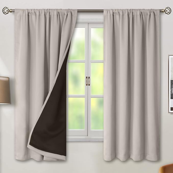 BGment Full Blackout Curtains for Bedroom 63 Inch Length 2 Panels Set, Thermal by BGment