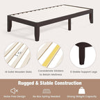 Giantex 14 Inch Twin Wood Platform Bed Frame, Minimalist Mattress Foundation - Image 4