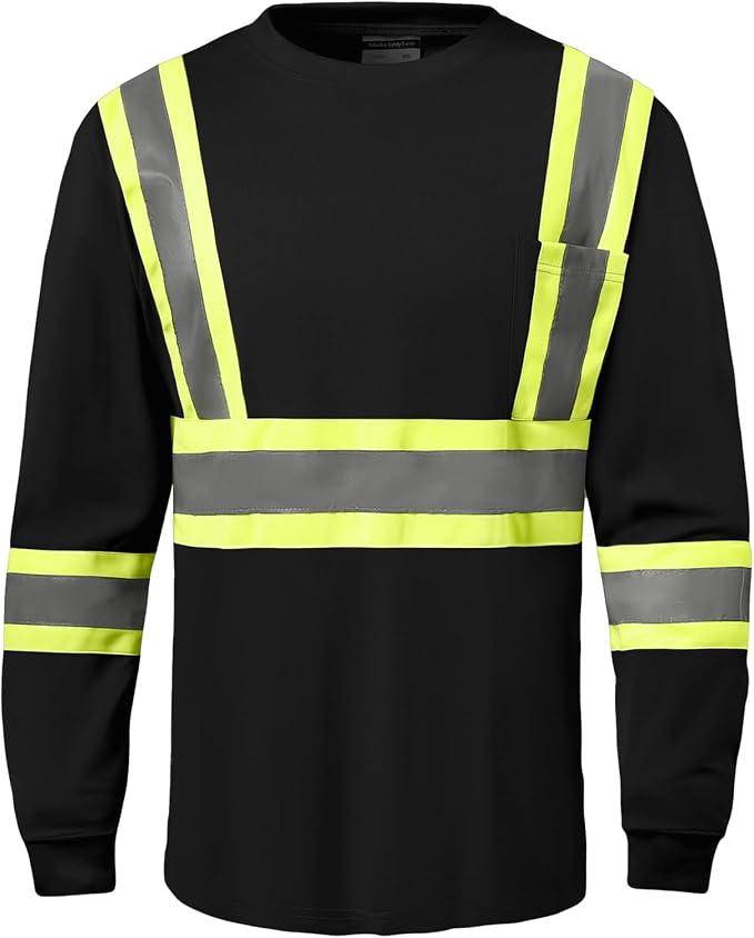Hi Vis Safety Long Sleeve Shirts，High Visibility Class 3 T Shirts by DPSAFETY