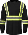 Hi Vis Safety Long Sleeve Shirts，High Visibility Class 3 T Shirts by DPSAFETY