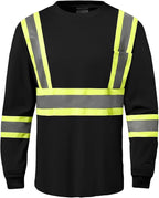 Hi Vis Safety Long Sleeve Shirts，High Visibility Class 3 T Shirts by DPSAFETY