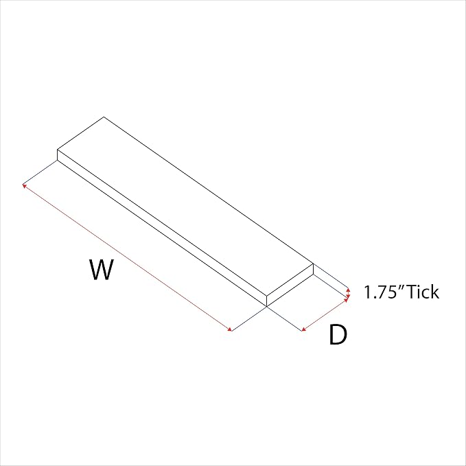 URBANDI, Rustic Floating Shelves, Hidden Bracket, Solid Wood, Heavy Duty - Image 3