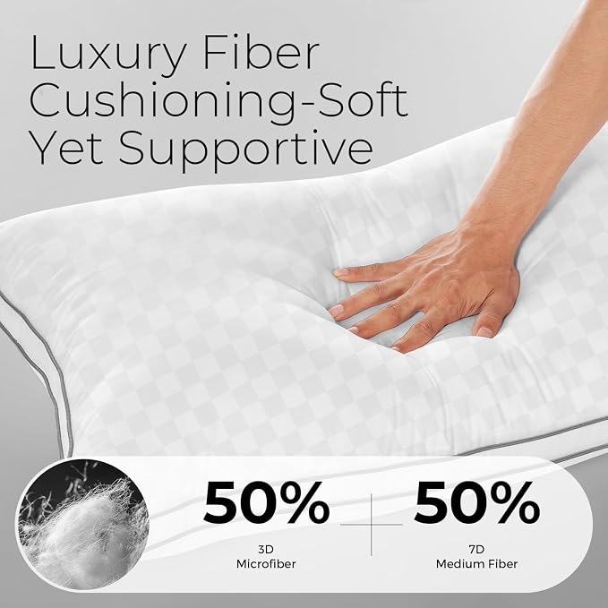 Sweetnight Pillows Queen Size Set of 2, Bed Hotel Pillows, Almohadas para Dormir - Image 5