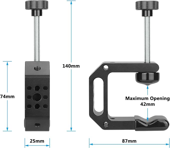 CAMVATE C Clamp with Multiple 1/4"-20 and 3/8"-16 Threads - Image 2